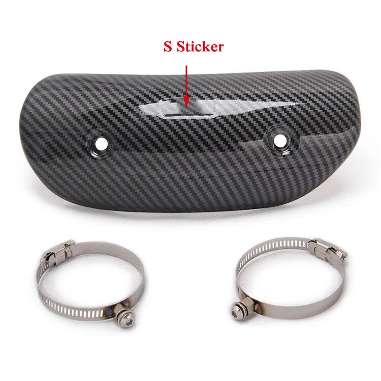 Motorcycle Exhaust Pipe Carbon Fiber Protector Heat Shield Cover Guard Anti-scalding Cover For CB650F MT07 TMAX530 CB400 XMAX300