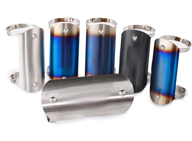 Motorcycle Exhaust pipe Muffler tube Cover Carbon Fiber Color Protector Heat Shield Cover Guard