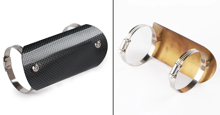 Motorcycle Exhaust pipe Muffler tube Cover Carbon Fiber Color Protector Heat Shield Cover Guard