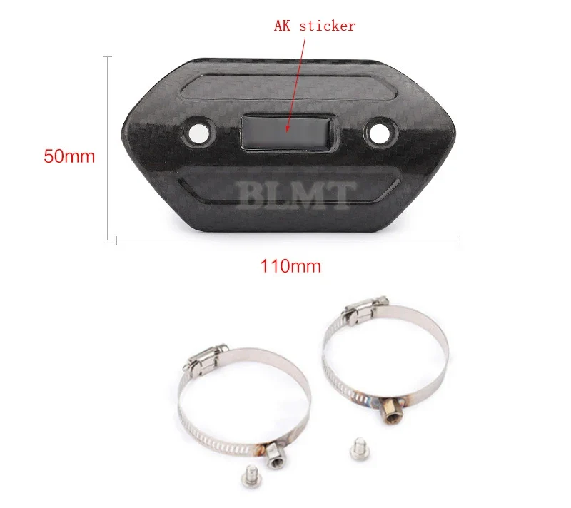Motorcycle Exhaust pipe Muffler tube Cover Carbon Fiber Color Protector Heat Shield Cover Guard
