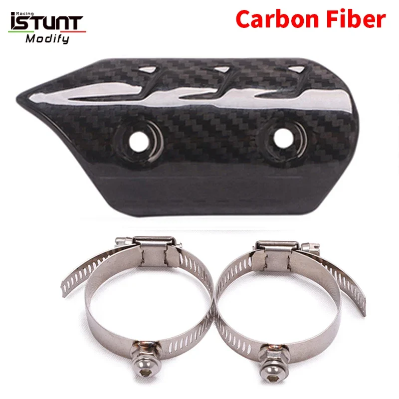 Motorcycle Exhaust Pipe Carbon Fiber Protector Heat Shield Cover Guard Anti-scalding Cover For MSX125 NVX SMAX155 Z900 CBR300 R6