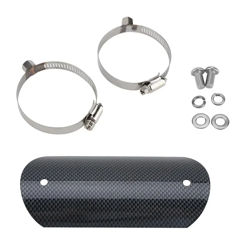Universal Motorcycle Exhaust Middle Pipe Heat Shield Link Tube Protector Cover Heel Anti-Scalding Guard Motorbike Accessories