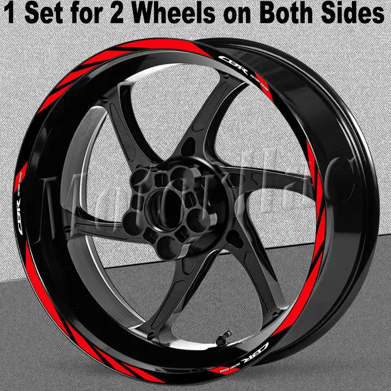 For Honda CBR 400 600RR 650R 1000RR 250R 500r CB650F Motorcycle Wheel Rim Sticker Decal Reflective Stripe Tape Accessories