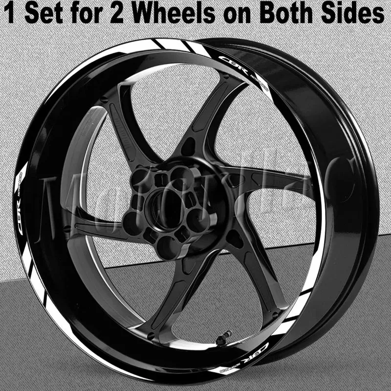 For Honda CBR 400 600RR 650R 1000RR 250R 500r CB650F Motorcycle Wheel Rim Sticker Decal Reflective Stripe Tape Accessories