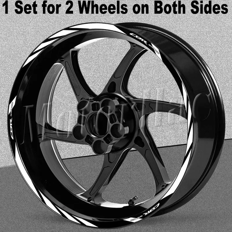 For Honda CBR 400 600RR 650R 1000RR 250R 500r CB650F Motorcycle Wheel Rim Sticker Decal Reflective Stripe Tape Accessories