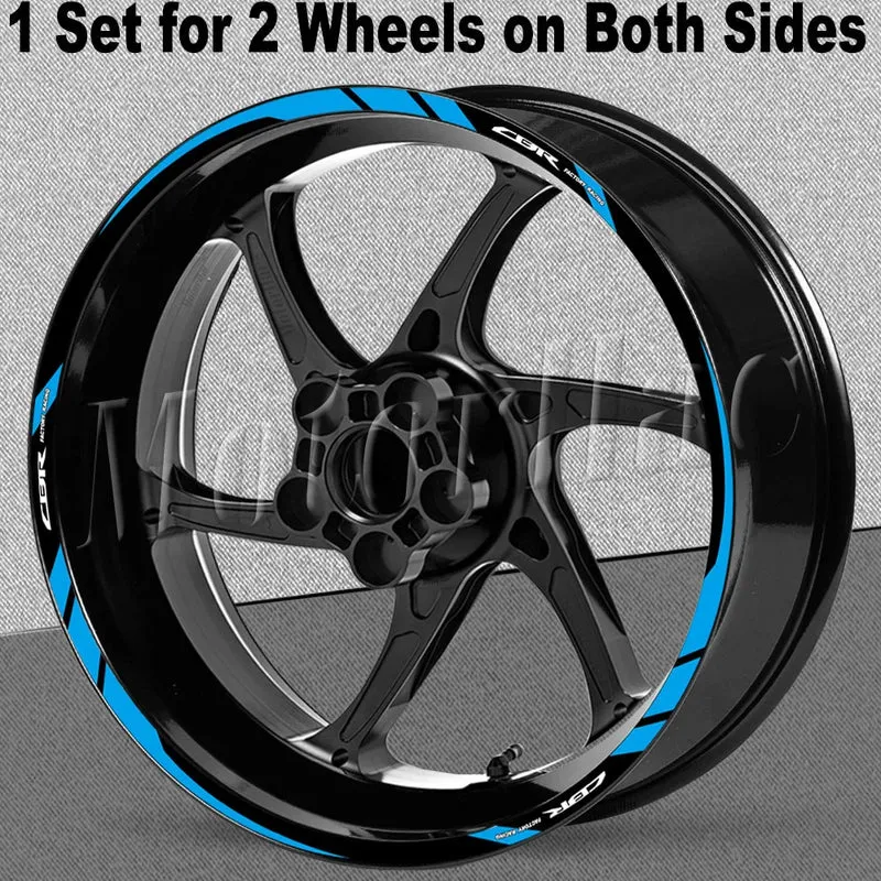 For Honda CBR 400 600RR 650R 1000RR 250R 500r CB650F Motorcycle Wheel Rim Sticker Decal Reflective Stripe Tape Accessories