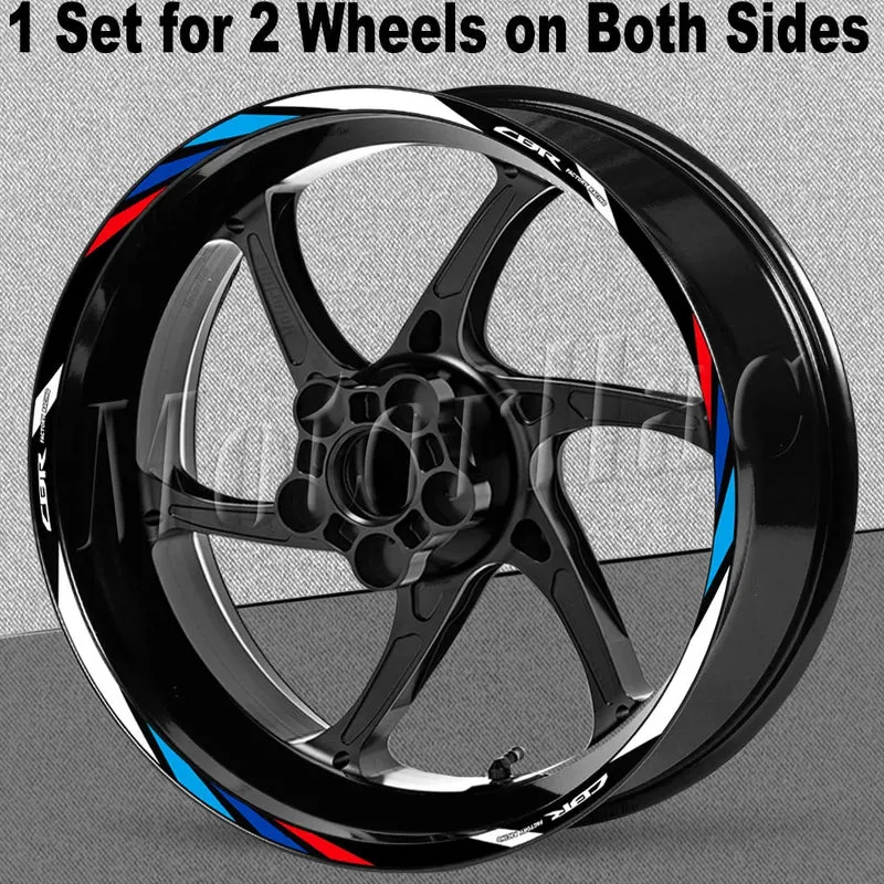 For Honda CBR 400 600RR 650R 1000RR 250R 500r CB650F Motorcycle Wheel Rim Sticker Decal Reflective Stripe Tape Accessories