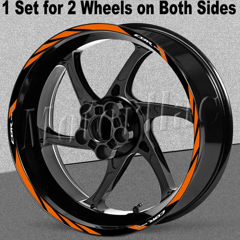 For Honda CBR 400 600RR 650R 1000RR 250R 500r CB650F Motorcycle Wheel Rim Sticker Decal Reflective Stripe Tape Accessories