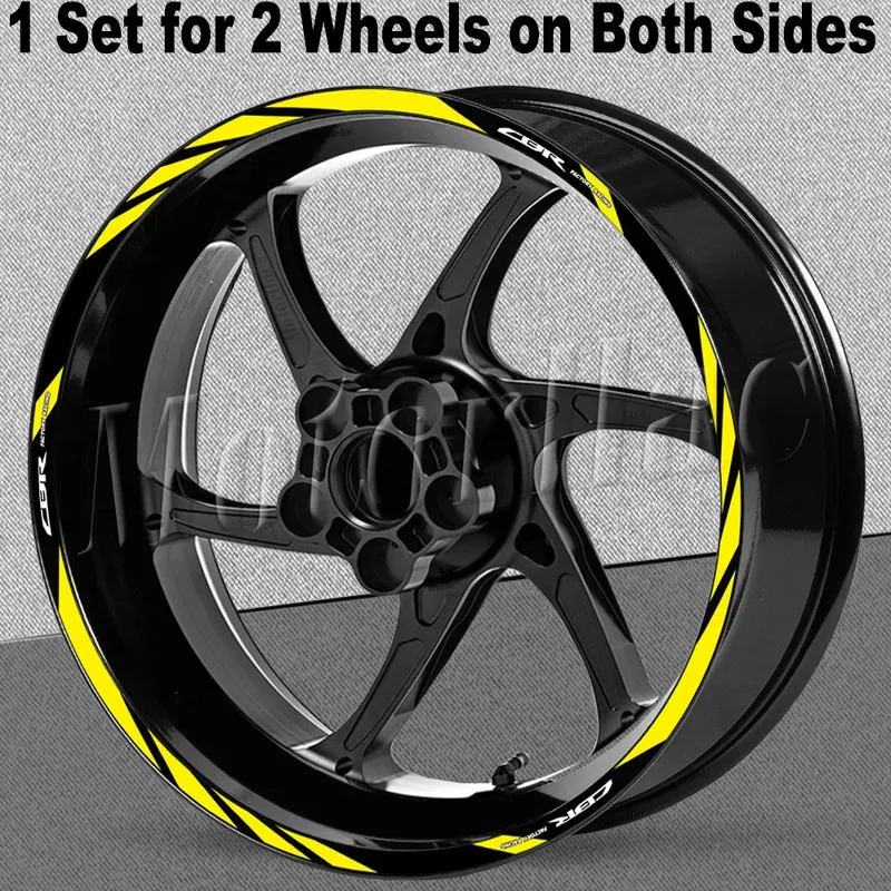 For Honda CBR 400 600RR 650R 1000RR 250R 500r CB650F Motorcycle Wheel Rim Sticker Decal Reflective Stripe Tape Accessories