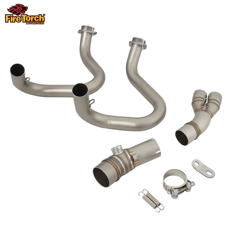 For Kawasaki ER6N ER6F Versys 650 Z650 Ninja650 2012 - 2023 Motorcycle Full Exhaust System Muffler Pipe Front Connect Link Tube