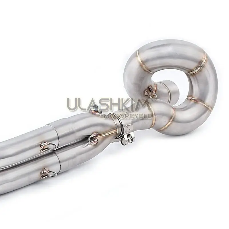 Motorcycle Exhaust Muffler Middle Link Pipe Full System Slip On For kawasaki NINJA650R ninja650 Z650 2017 2018