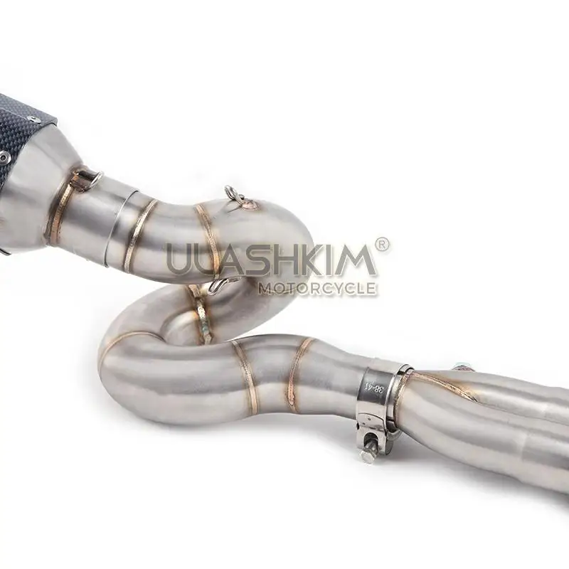 Motorcycle Exhaust Muffler Middle Link Pipe Full System Slip On For kawasaki NINJA650R ninja650 Z650 2017 2018