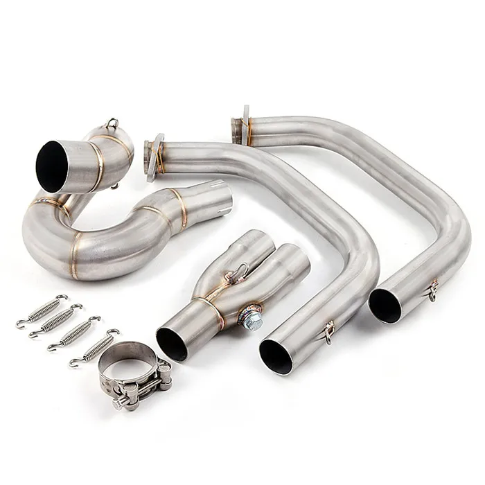 Motorcycle Exhaust Muffler Middle Link Pipe Full System Slip On For kawasaki NINJA650R ninja650 Z650 2017 2018