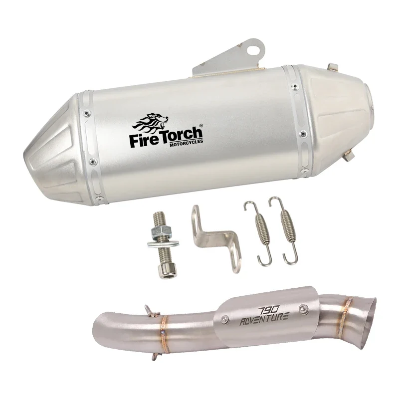 Motorcycle Exhaust Full System Link Pipe Slip On For KTM 790 890 adv 2019-2022 For CFMOTO 800MT 2021-2022 Modified Moto Escape