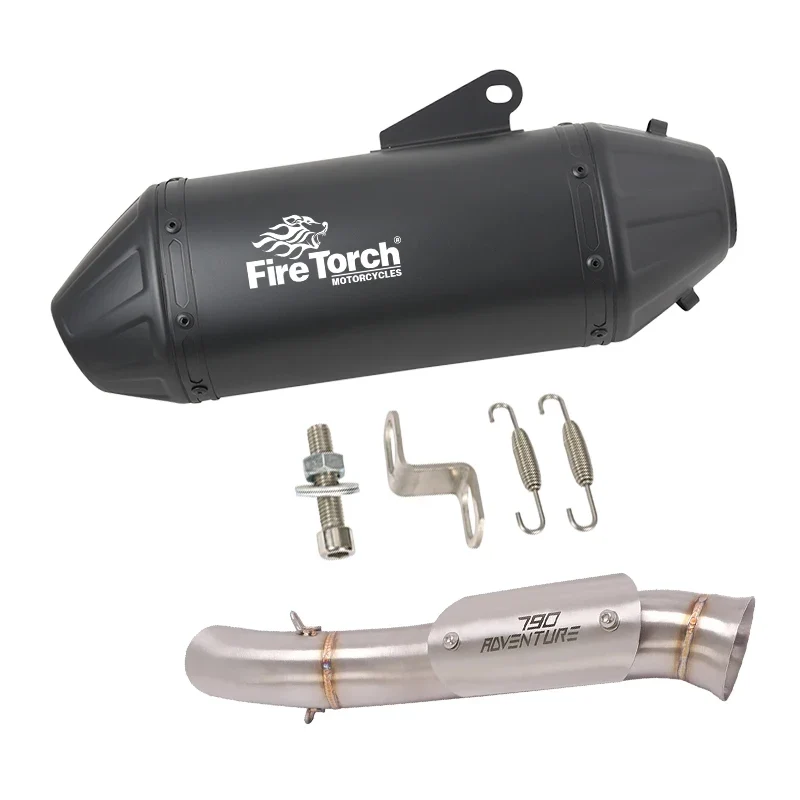 Motorcycle Exhaust Full System Link Pipe Slip On For KTM 790 890 adv 2019-2022 For CFMOTO 800MT 2021-2022 Modified Moto Escape