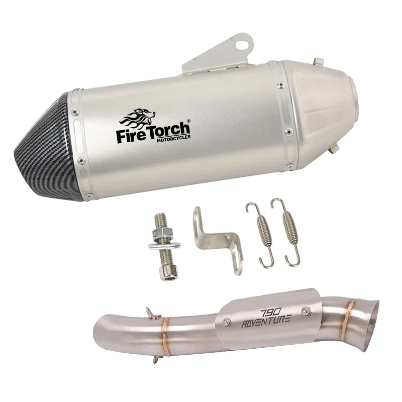 Motorcycle Exhaust Full System Link Pipe Slip On For KTM 790 890 adv 2019-2022 For CFMOTO 800MT 2021-2022 Modified Moto Escape