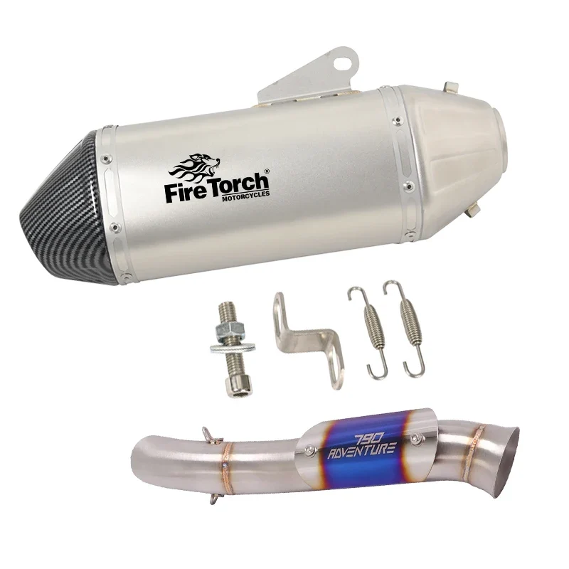 Motorcycle Exhaust Full System Link Pipe Slip On For KTM 790 890 adv 2019-2022 For CFMOTO 800MT 2021-2022 Modified Moto Escape
