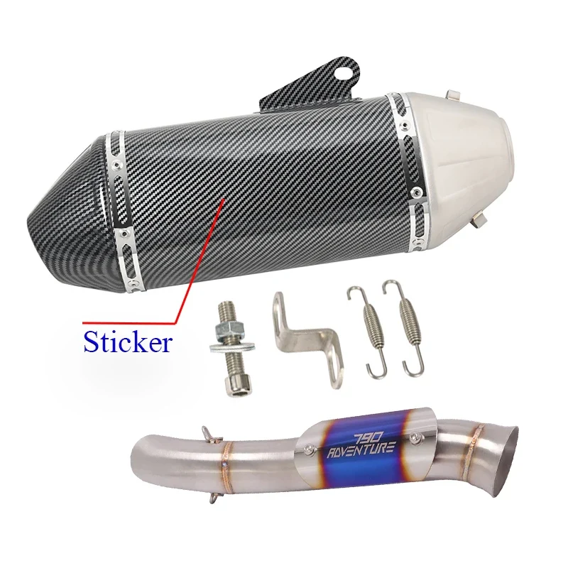Motorcycle Exhaust Full System Link Pipe Slip On For KTM 790 890 adv 2019-2022 For CFMOTO 800MT 2021-2022 Modified Moto Escape