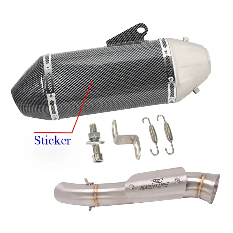 Motorcycle Exhaust Full System Link Pipe Slip On For KTM 790 890 adv 2019-2022 For CFMOTO 800MT 2021-2022 Modified Moto Escape