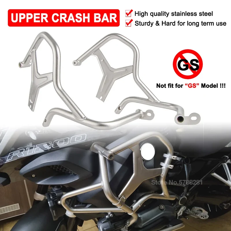 Stainless Steel Tank Guard Crash Bar Extensions Bumper Protector For BMW R1200GS Adventure R1200GSA R 1200 GS LC ADV 2014-2021