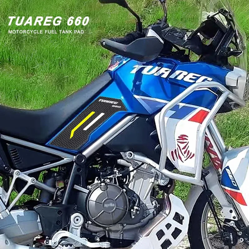 Side Fuel Tank pad For Aprilia TUAREG 660 2022 Motorcycle Tank Pads Protector Stickers Knee Grip Traction Pad