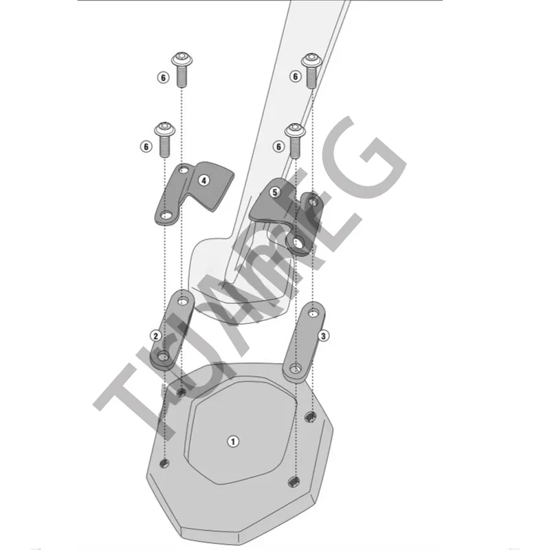TUAREG 660 Motorcycles Side Stand Enlarger Plate Kickstand Enlarge Extension For For Aprilia TUAREG 660 2021 2022 2023