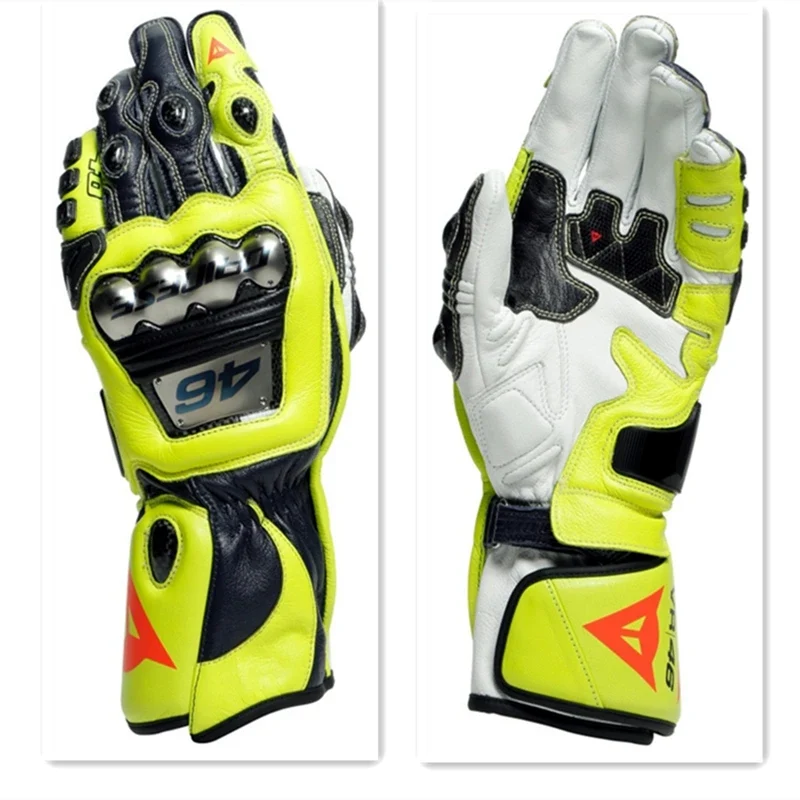 Dennis Full METAL 6 Rossi Gloves Motorcycle Titanium Alloy Carbon Fiber Track Racing Gloves
