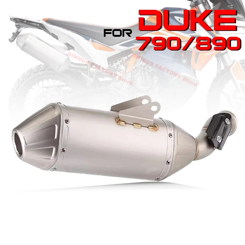 Slip-on for KTM DUKE 790 890 2018-2023 Motorcycle Exhaust Muffler DB Killer Link Pipe Escape Moto for DUKE790 DUKE890 2020-2023