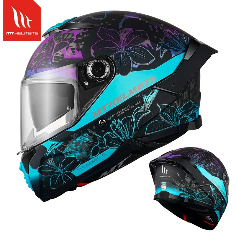 MT Thunder SV 4 ECE 22.06 DOT Approved Full Face Helmets Motorcycle Double Lens Shield Scooter Helmen Men Capacete de Moto