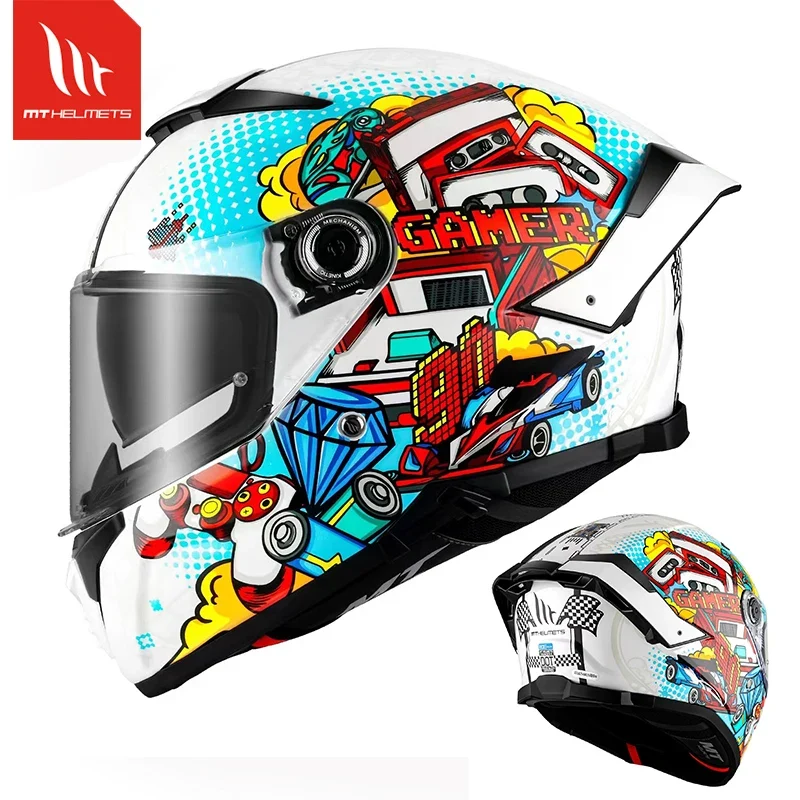 MT Thunder SV 4 ECE 22.06 DOT Approved Full Face Helmets Motorcycle Double Lens Shield Scooter Helmen Men Capacete de Moto