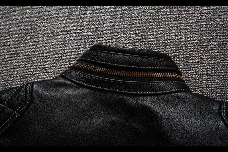 Free shipping. Brand new Pro motor biker real leather jacket.black men rider cowhide coat.quality leather cloth cuero natural