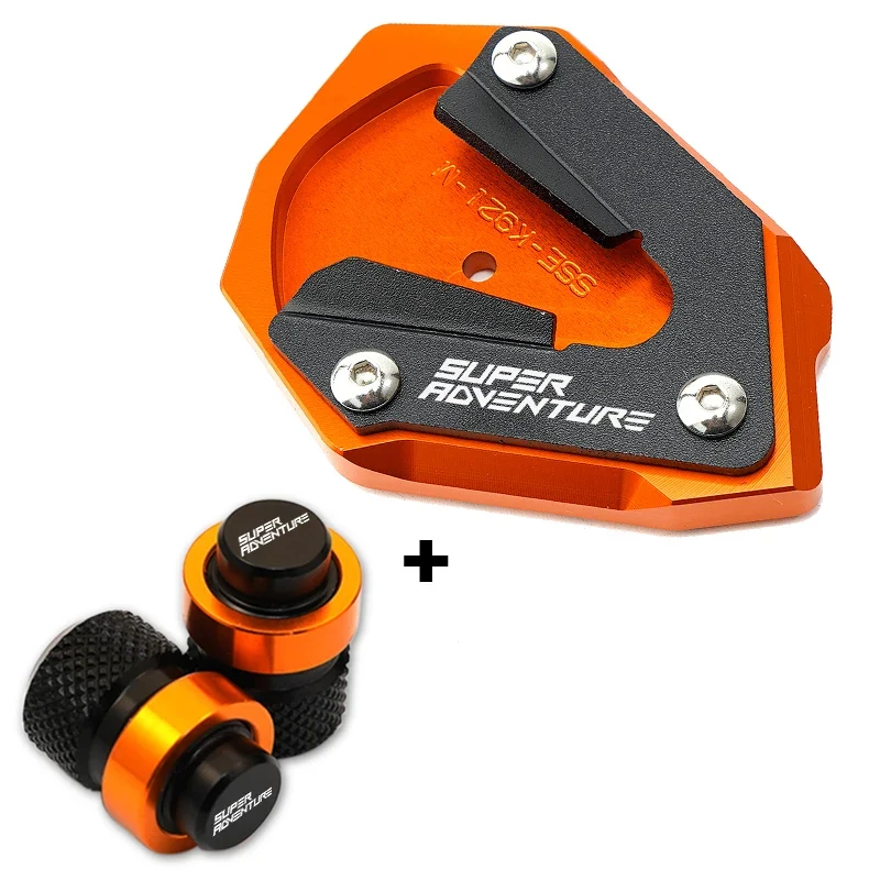 For KTM 1290 SUPER ADVENTURE S 1290 SAS 2021 2022 2023 Motorcycle Accessories Valve Caps Kickstand Foot Pad Side Stand Extension