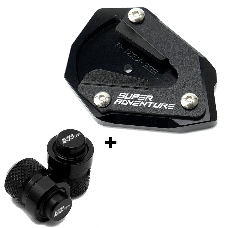 For KTM 1290 SUPER ADVENTURE S 1290 SAS 2021 2022 2023 Motorcycle Accessories Valve Caps Kickstand Foot Pad Side Stand Extension