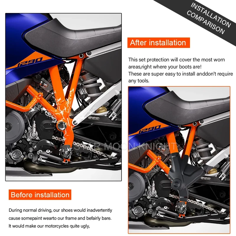 For 1290 Super Adventure S / R 2021 - 2022 Motorcycle Accessories ABS Bumper Frame Guards Protection Cover Frame Protectors