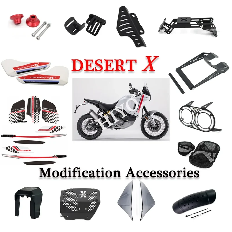 DesertX Accessories For Ducati Desert X 2022-2023 Mobile Phone Bracket Headlight Lampshade Side Deflector Seat Cover Is Suitable