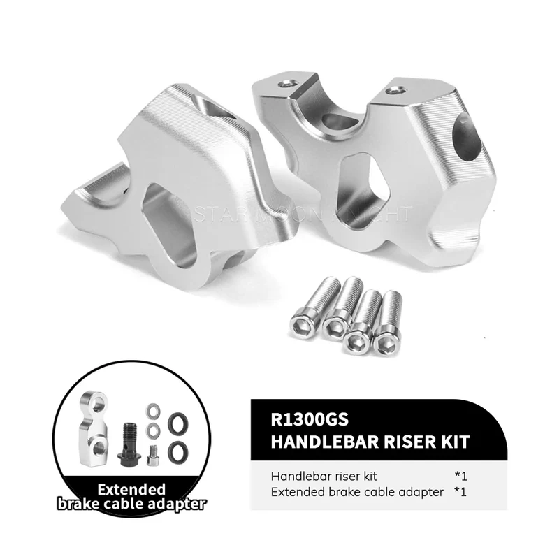 Motorcycle Handlebar Riser Drag Handle Bar Clamp Extend Adapter For BMW R1300GS R 1300 GS 2024-