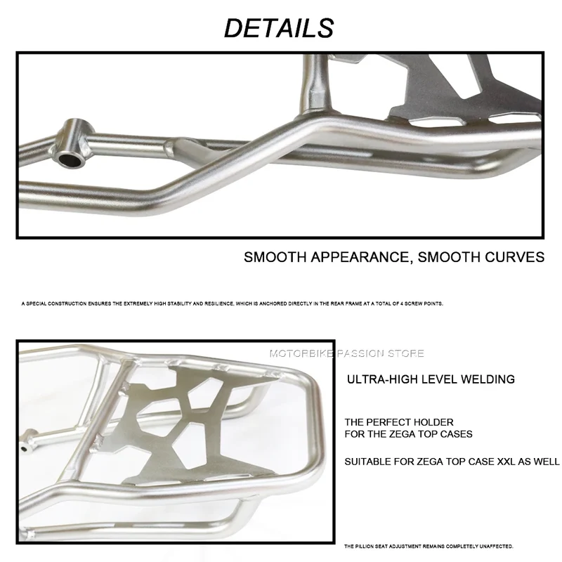 for BMW R1300GS Motorcycle Rear Tail Rack Top Box Case Suitcase Carrier rear luggage rack