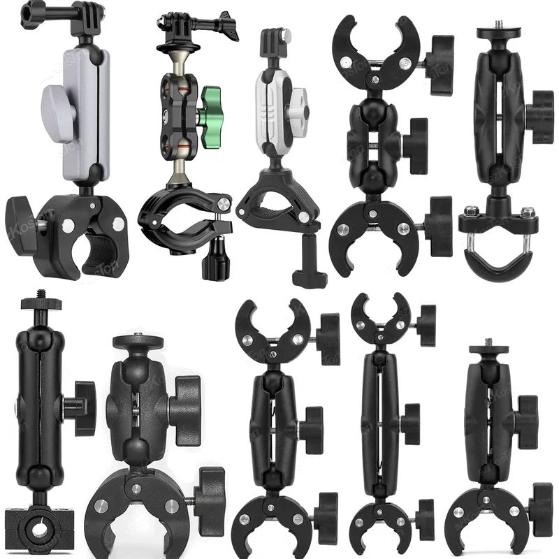 Motorcycle Bicycle Handlebar Mirror Mount Bracket For Gopro Hero 12 11 10 9 8 Bike Action Camera Holder For DJI OSMO Insta360
