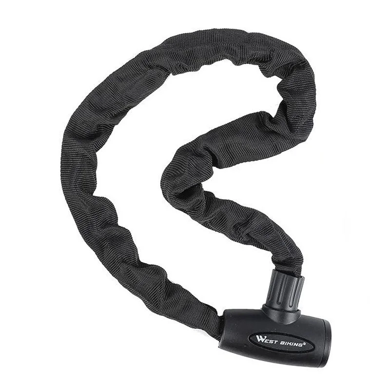 WEST BIKING Anti-theft Bicycle Lock MTB Road Bike Safety Chain Lock With 2 Keys Outdoor Cycling Bicycle Accessories Bike Locks