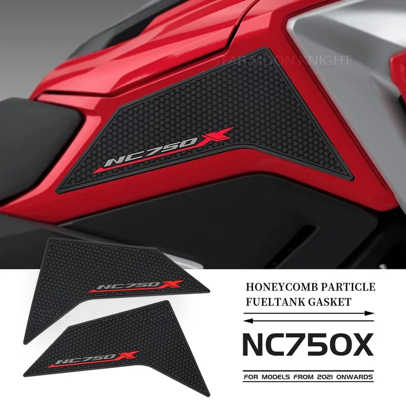 For HONDA NC 750 X nc750x NC750 750X 2021 2022 Rubber Side Fuel Tank Pad Protector Decal Gas Knee Pad Traction Pad Fuel Tank Pad