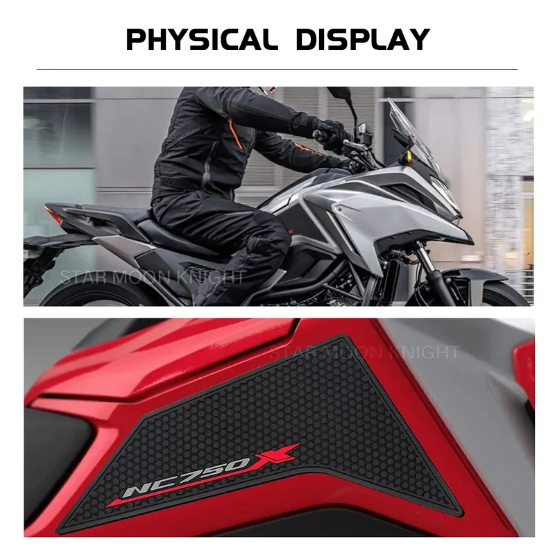 For HONDA NC 750 X nc750x NC750 750X 2021 2022 Rubber Side Fuel Tank Pad Protector Decal Gas Knee Pad Traction Pad Fuel Tank Pad