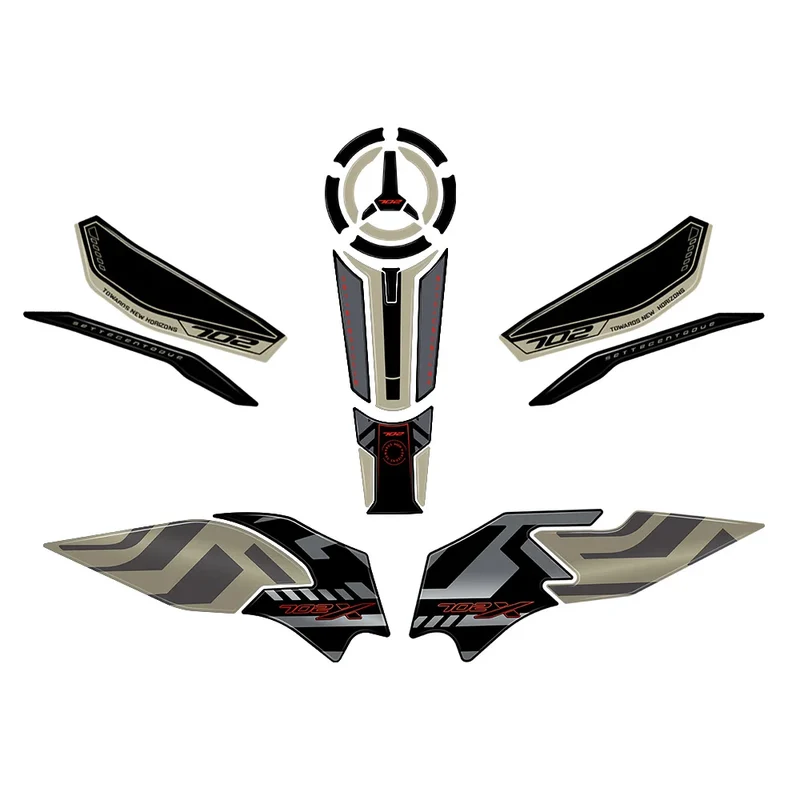 TRK702X 2023 Motorcycle Accessories 3D Gel Epoxy Resin Sticker Kit Tank Pad Protection For Benelli TRK 702X TRK 702 X