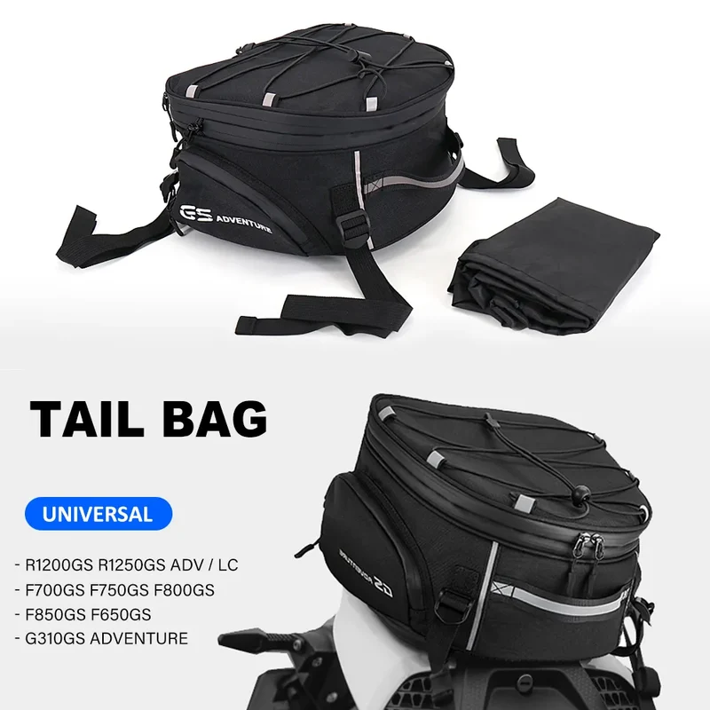 New Waterproof Motorcycle Tail Bag Multifunction Rear Seat Bag High Capacity For BMW R1200GS R1250GS LC Advenutre F850GS F750GS