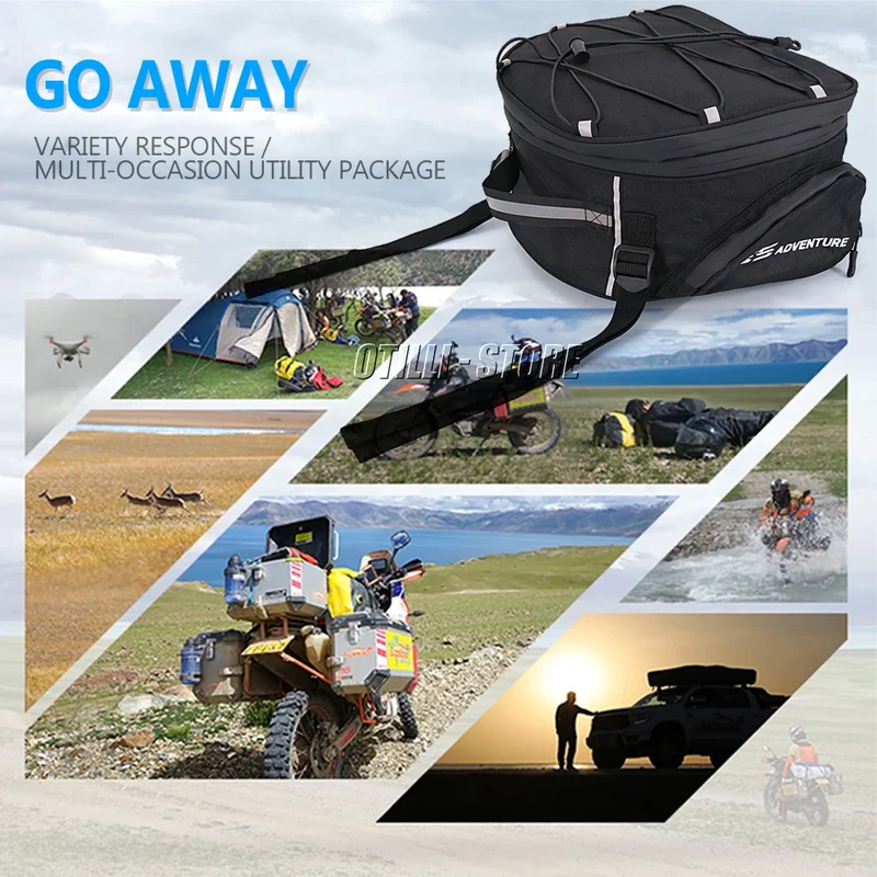 New Waterproof Motorcycle Tail Bag Multifunction Rear Seat Bag High Capacity For BMW R1200GS R1250GS LC Advenutre F850GS F750GS