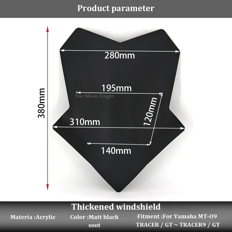 Windscreen Windshield Deflector Protector Wind Screen Fit For YAMAHA MT-09 TRACER MT09 TRACER 900 GT 2018 - 2021 TRACER 9 GT