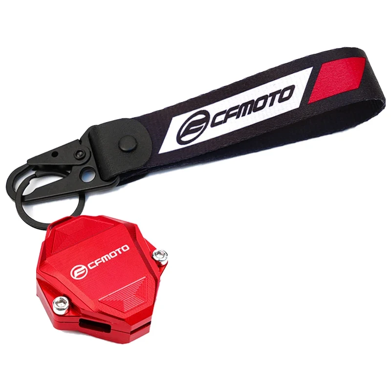 For CFMOTO MT800 250SR 450SR 700CL-X 800MT MT 800 MY22 Motorcycle Accessories Key Cover Case Shell Embroidery Badge Keyring