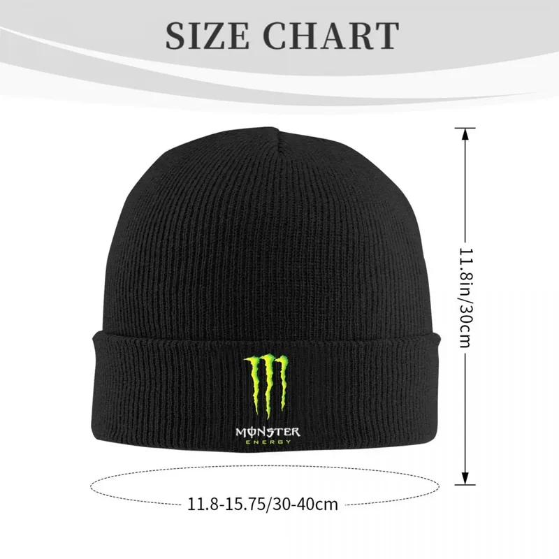 Monsters Racing E-Energy Sports Merch Winter Rib Knit Cuffed Beanie For Men Women Knitted Skull Cap Bonnet Knit Hat