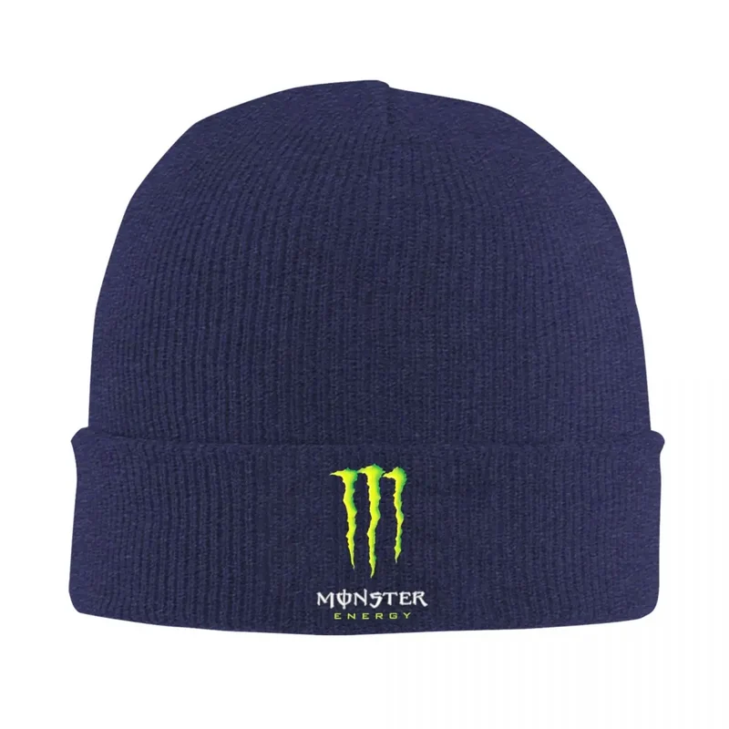 Monsters Racing E-Energy Sports Merch Winter Rib Knit Cuffed Beanie For Men Women Knitted Skull Cap Bonnet Knit Hat