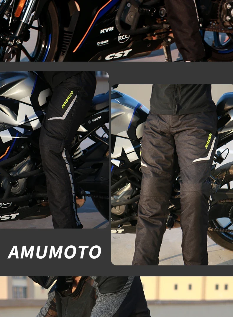 Wear-resistant Motorcycle Pants Anti-fall Motorcycle Knee Protection Equipment Windproof Motocross Pants Reflective Biker Pants
