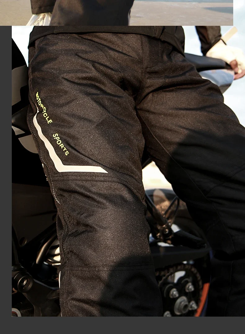Wear-resistant Motorcycle Pants Anti-fall Motorcycle Knee Protection Equipment Windproof Motocross Pants Reflective Biker Pants